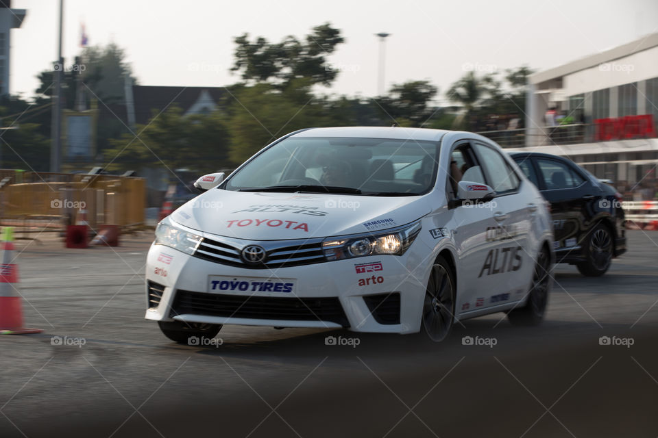 Toyota altis show in toyota motor sport show