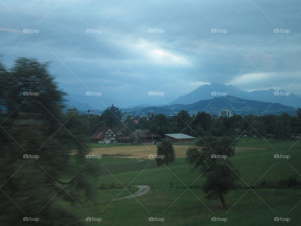 View from the train, Switzerland