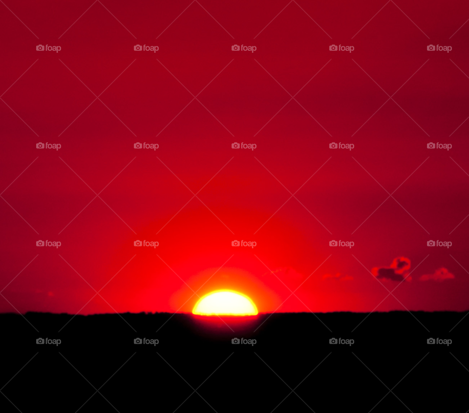 sky red sunset sun by lightanddrawing