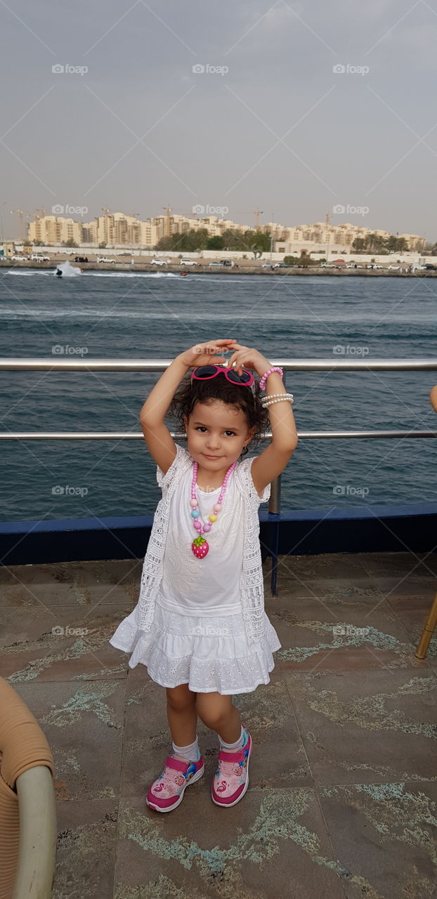 My Little Daughter at Jeddah Cornish Cruiser