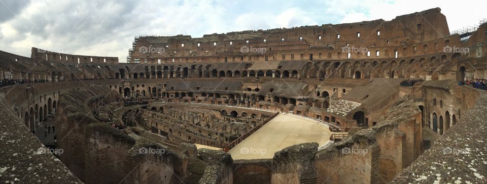 Inside the colosseum 