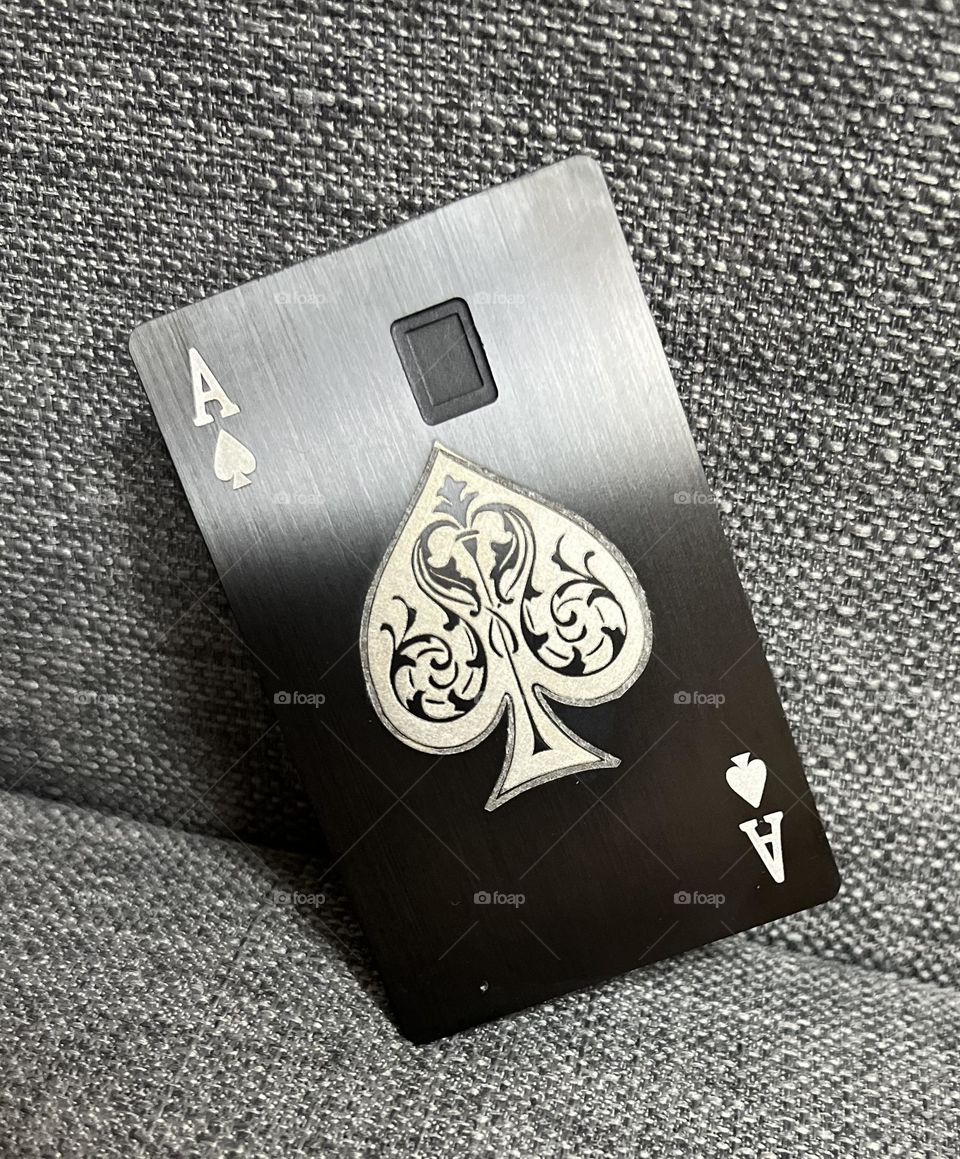 Metal Card Ace of Spades