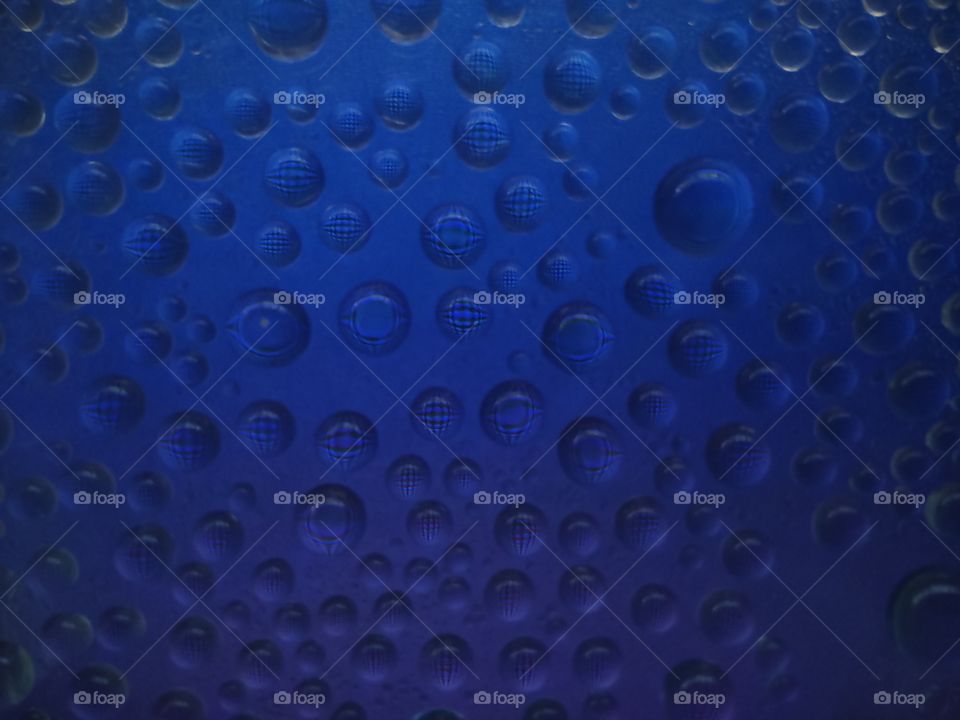 Condensation drops on the surface close-up