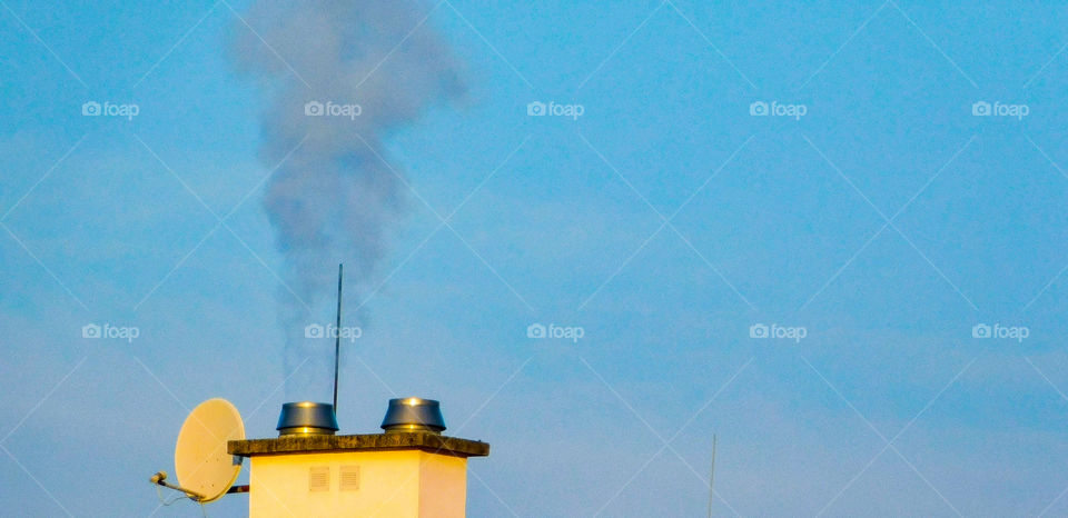 Smog pollution sky smoke antennas