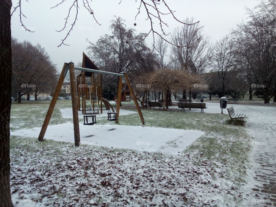 first snow in park