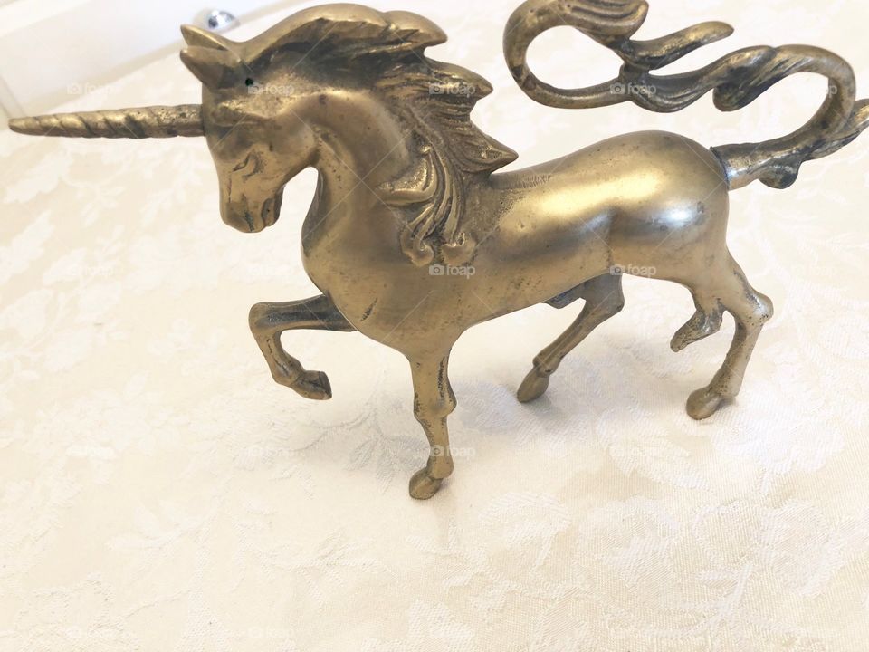 Brass Unicorn Mystical Standing Horse Display Whimsical Unicorn With Lovely Vintage Shape Unicorn Decor Zodiac Decor 