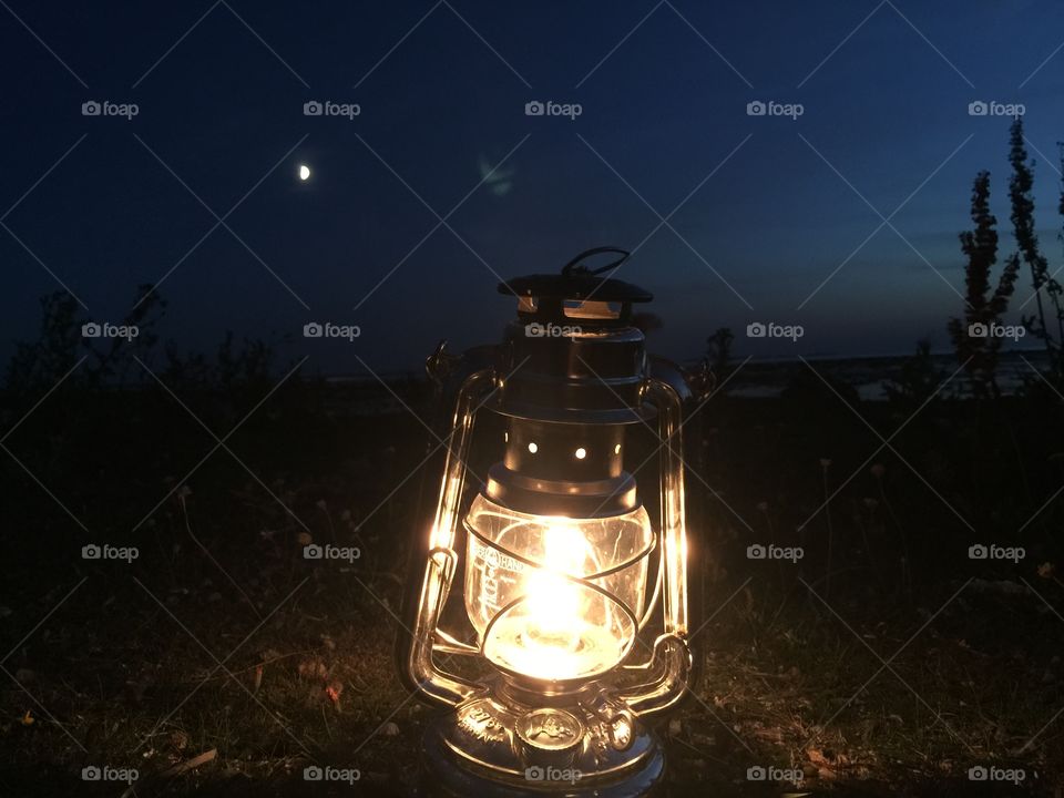 Lantern at night