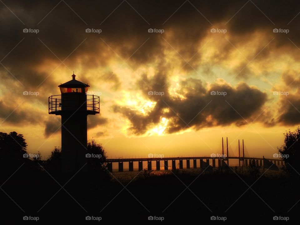 Lighthouse in dusk