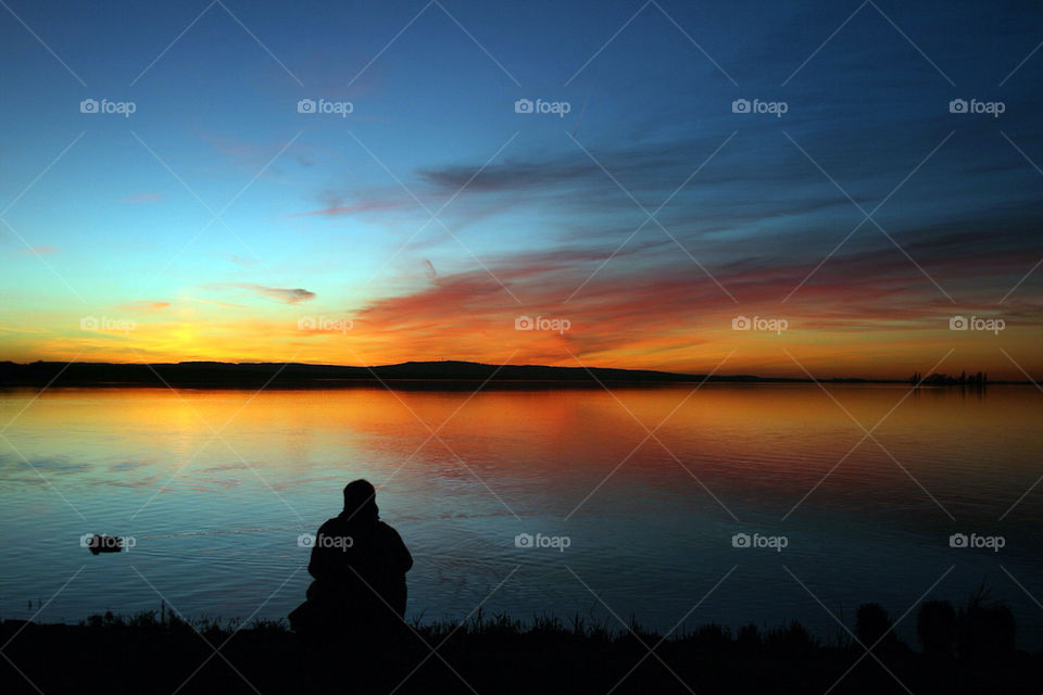 landscape ocean background sunset by dryair