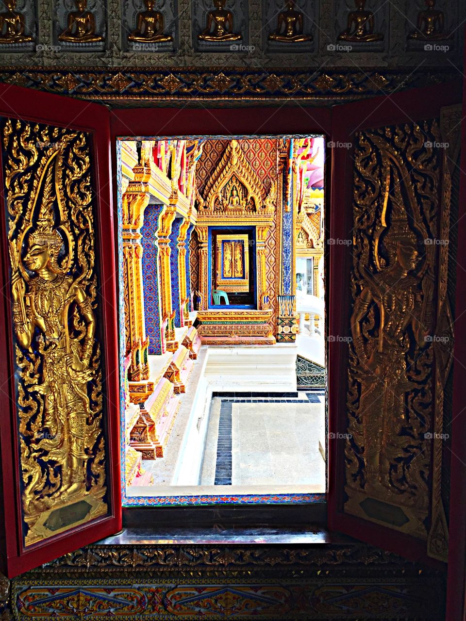 Through a Temple 