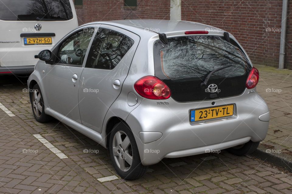 A Toyota Aygo Car At Amsterdam The Netherlands 17-3-2024