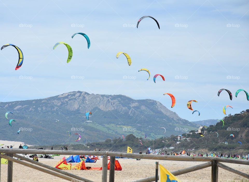 Beautiful view in the beach in the Spain