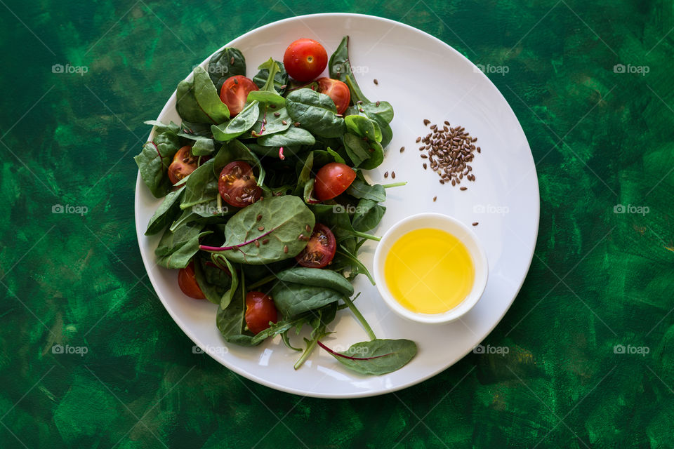 Green spring salad