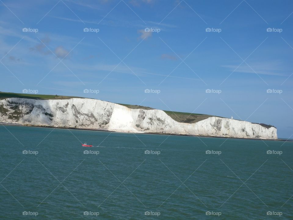 white chalk rocks of Dover