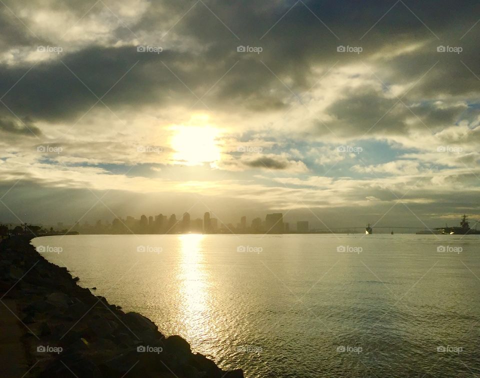 San Diego Sun Rise with no ties