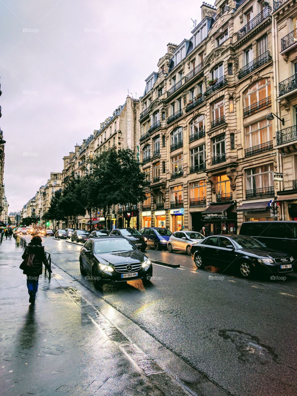 Wet sreet in Paris