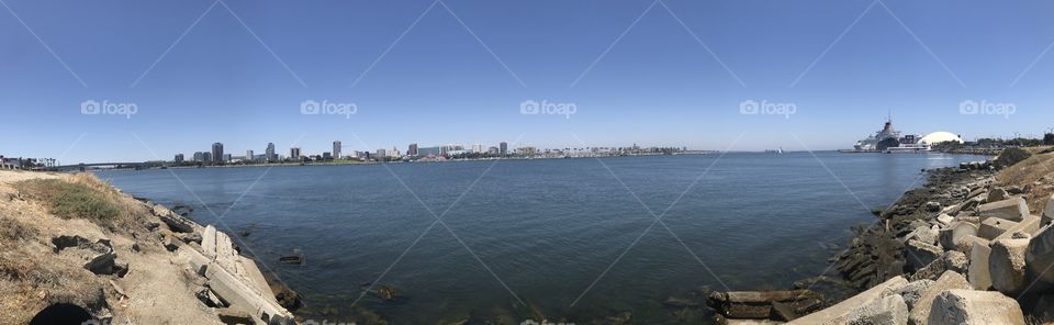 Panoramic View of Long Beach, Ca