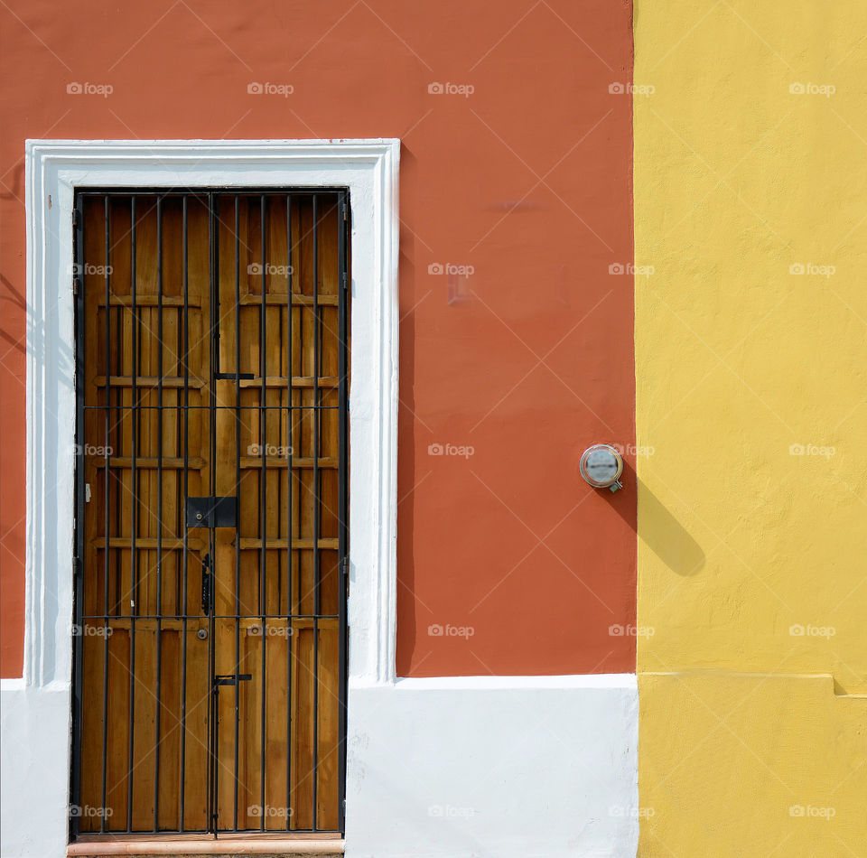 Old yucatan wood door 