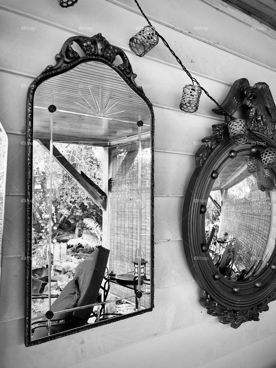 Mirror and a mirror on the wall