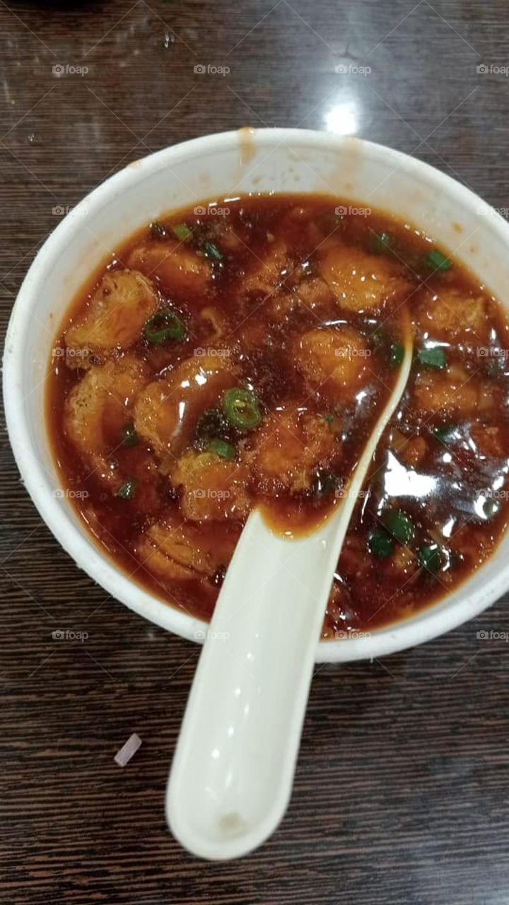 Hot n Sour Manchurian soup