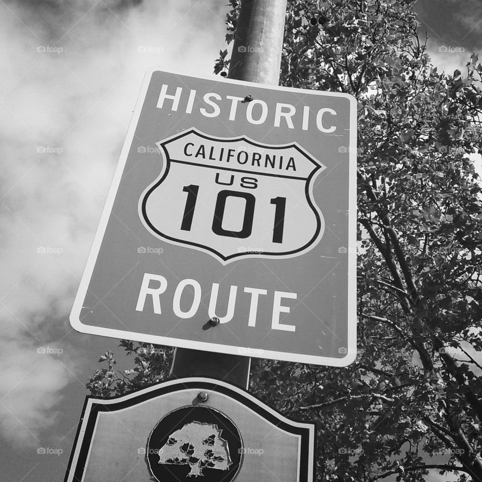 Historic Route 101, Ventura Highway, Road Sign