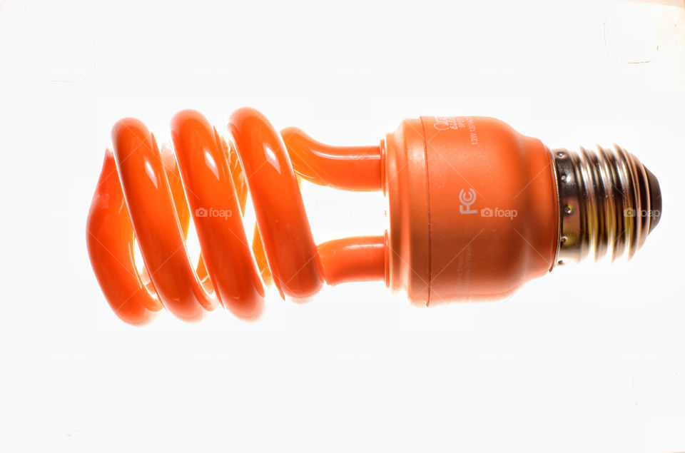An orange party light