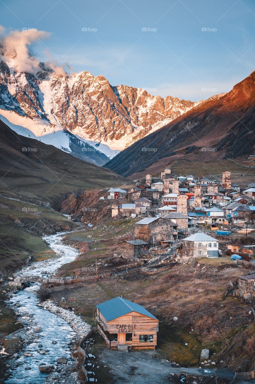 Small village in the nature