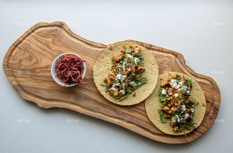 Roasted Tacos on chopping board