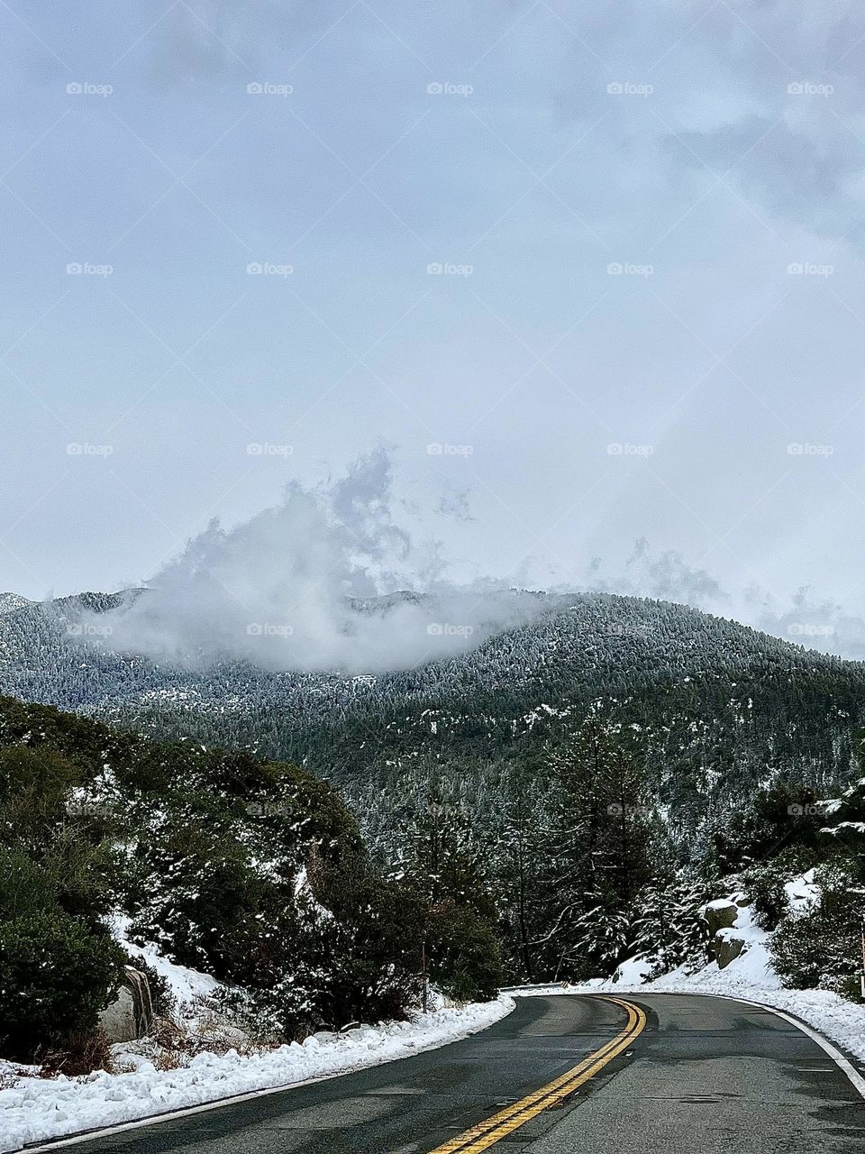 Road Up A Winter Mountain