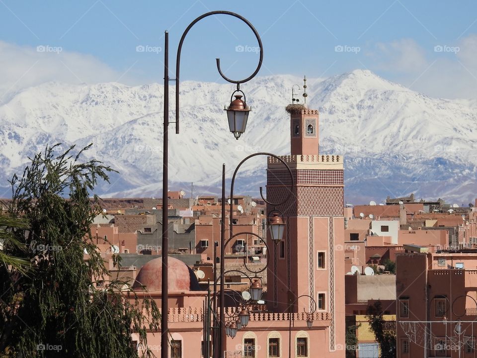 The first snow in the Atlas mountains 2016