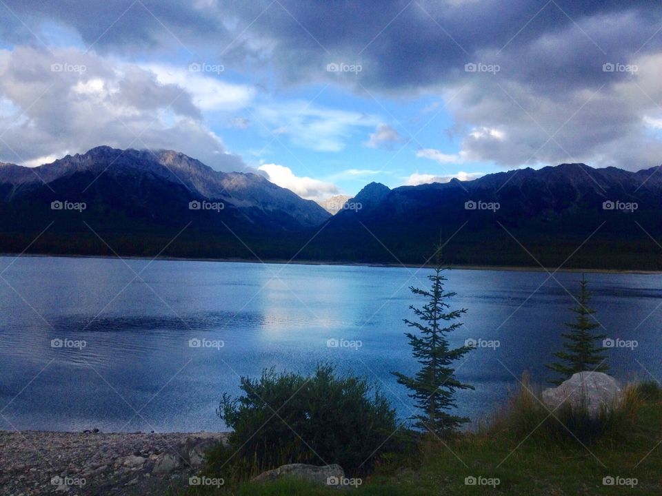 The lake at daybreak