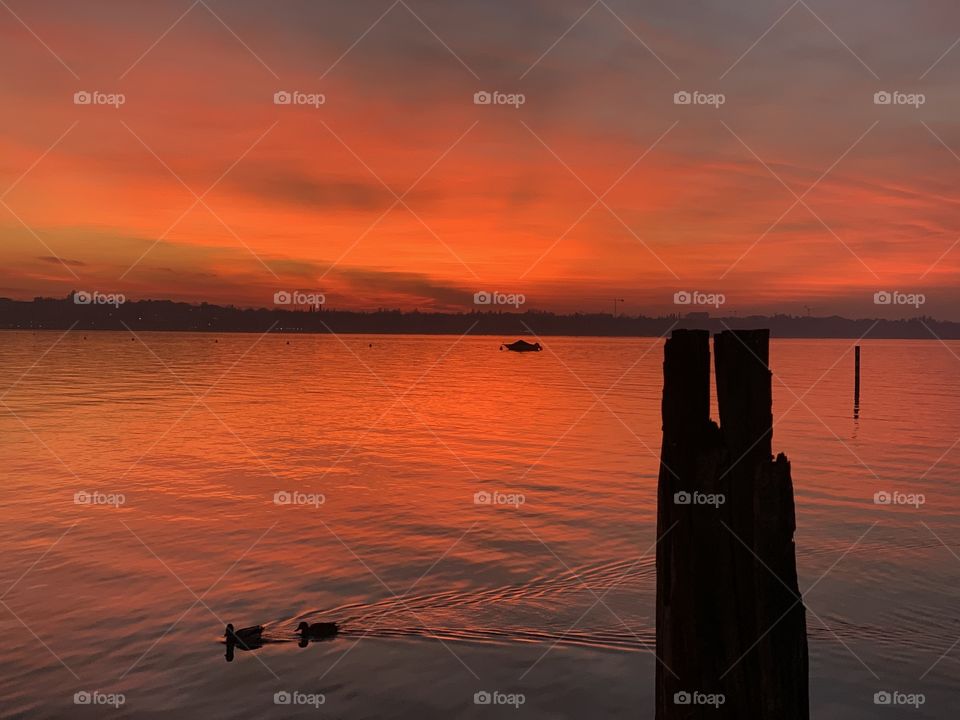 Sunset in Peschiera del Garda 