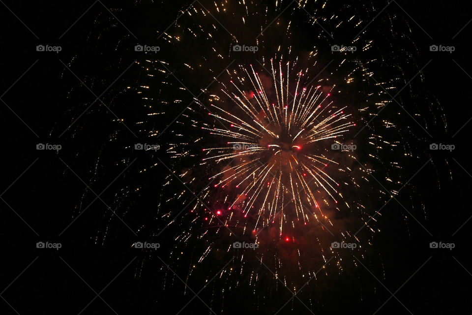 Fireworks, holiday, lights, flicker, splash, celebration, joy, sky, black sky, bright lights against the black sky, night, summer, night sky,
Bright lights of the salute against the black sky