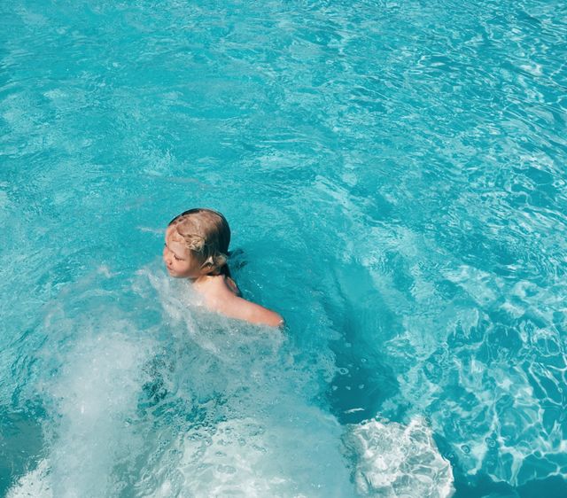 Boy in pool