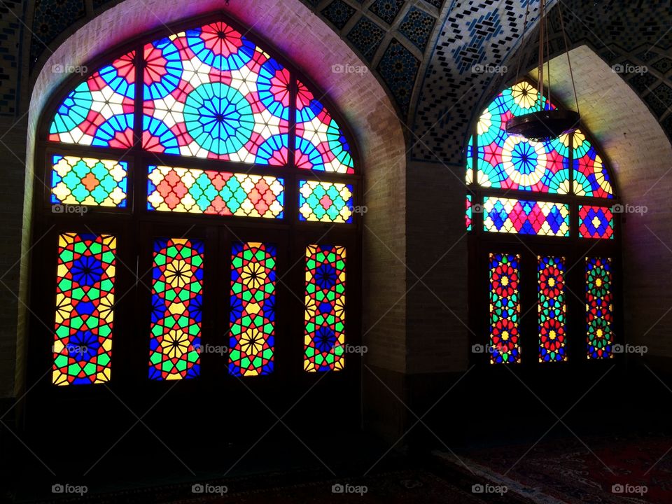 Colors of gof. Taken by iphone 5s | a mosque in shiraz , iran