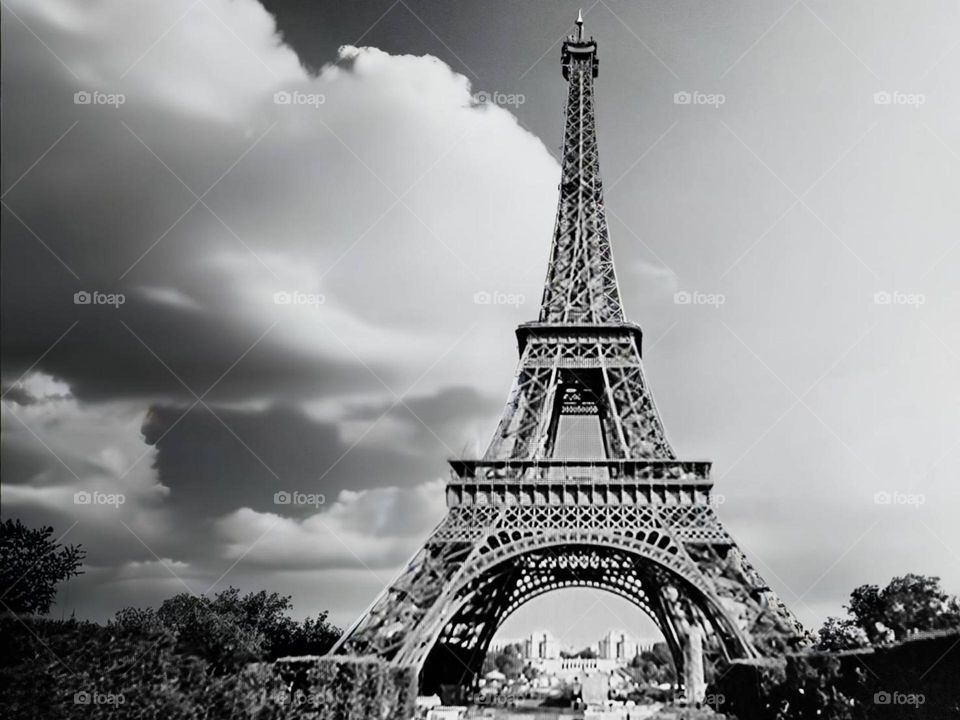 Eiffel Tower retro photo