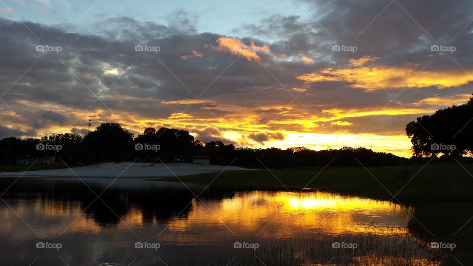 September sunset. lake life