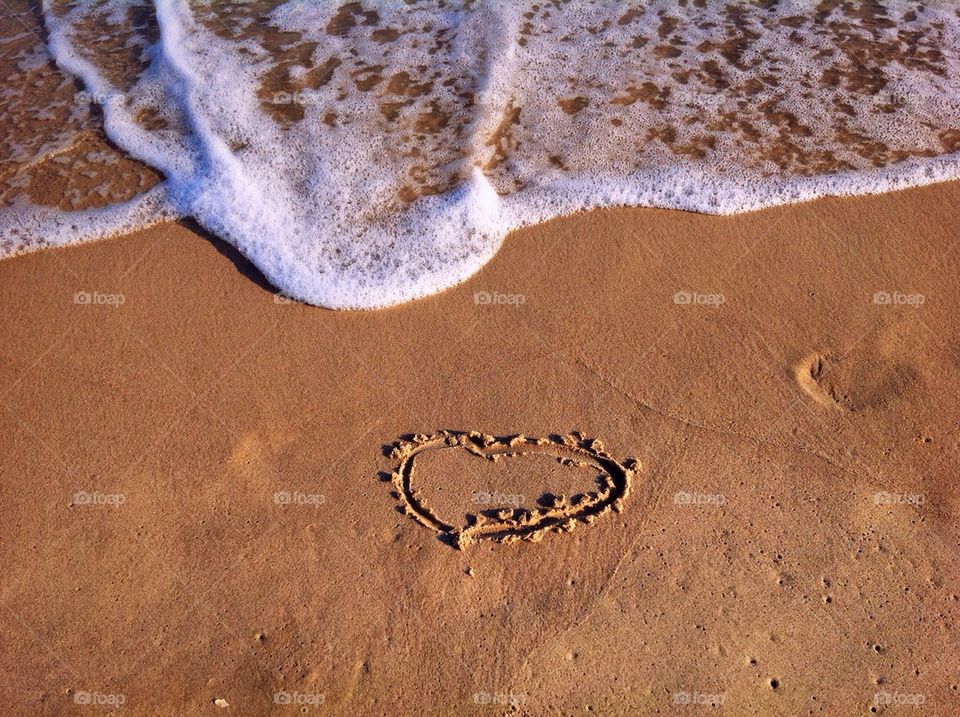 Heart on the beach