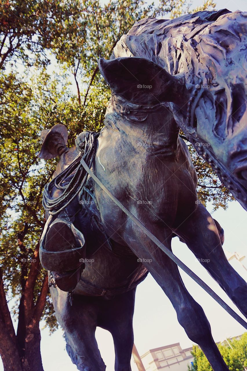 Cowboy and Horse Sculpture 