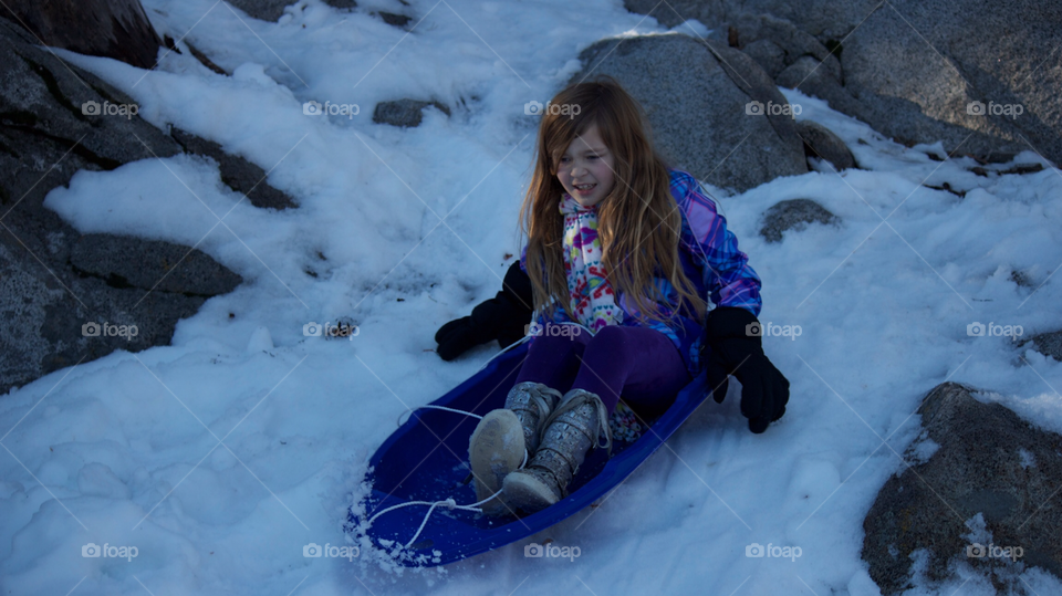 Girl on snow