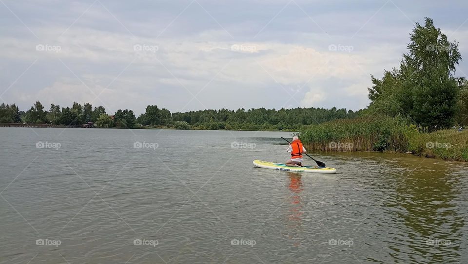 person on a lake summer activities