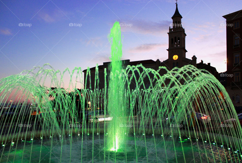 Colorful fountain