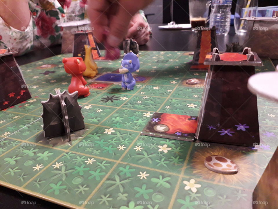 board game family child dinosaur color fun volcano