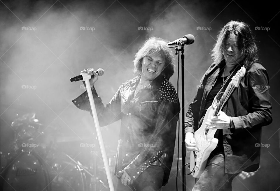 Male singer performing on stage