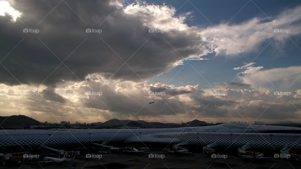 Take-off in Shenzhen airport