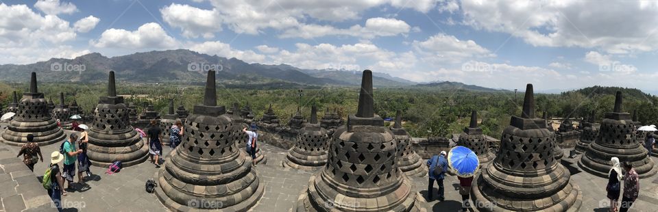 Borobudur - an amazing temple and a beautiful site in the Yogyakarta area in Indonesia