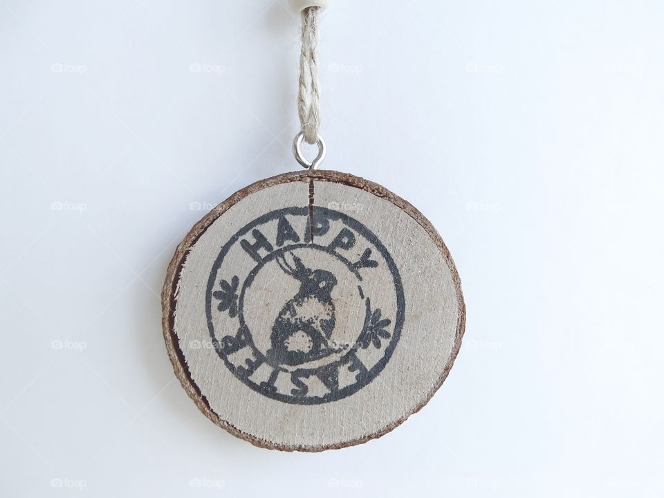 Wooden easter tag