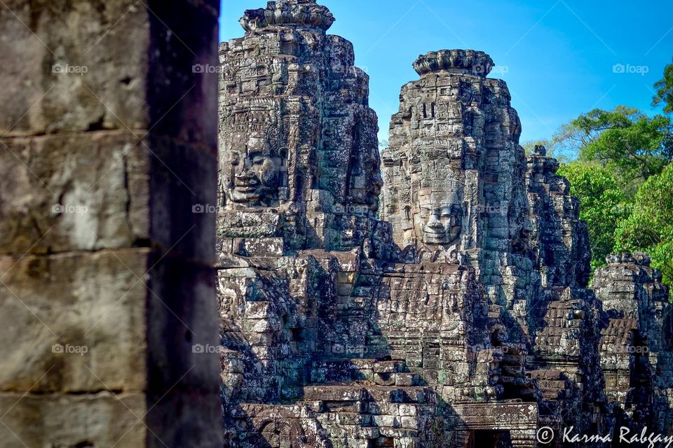 Ancient ruins of Angkhor Wat in Combodia. 