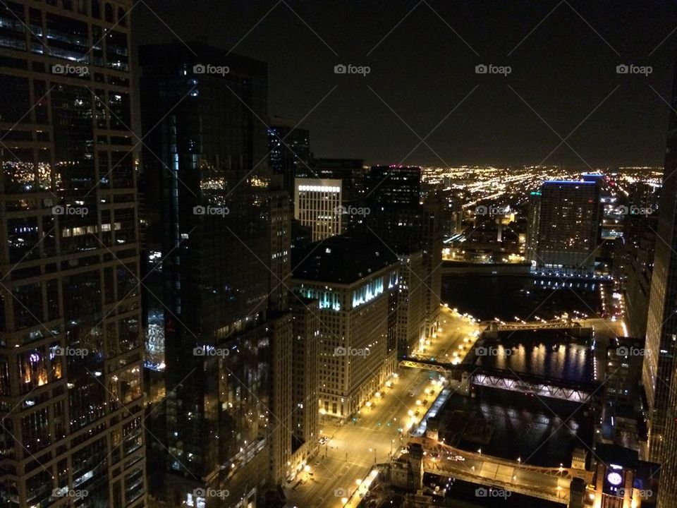 Chicago night lights