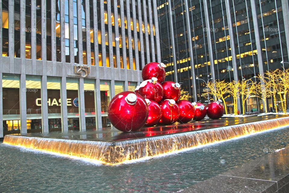 Christmas decoration ornaments 6th Avenue New York 